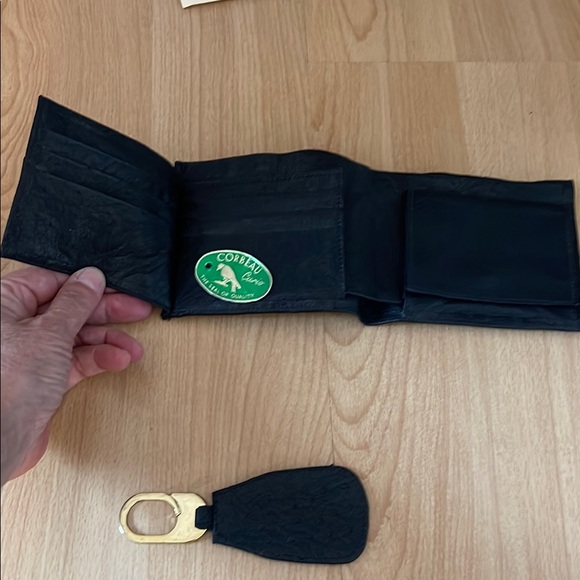 Black full ostrich men’s Leather Wallet
